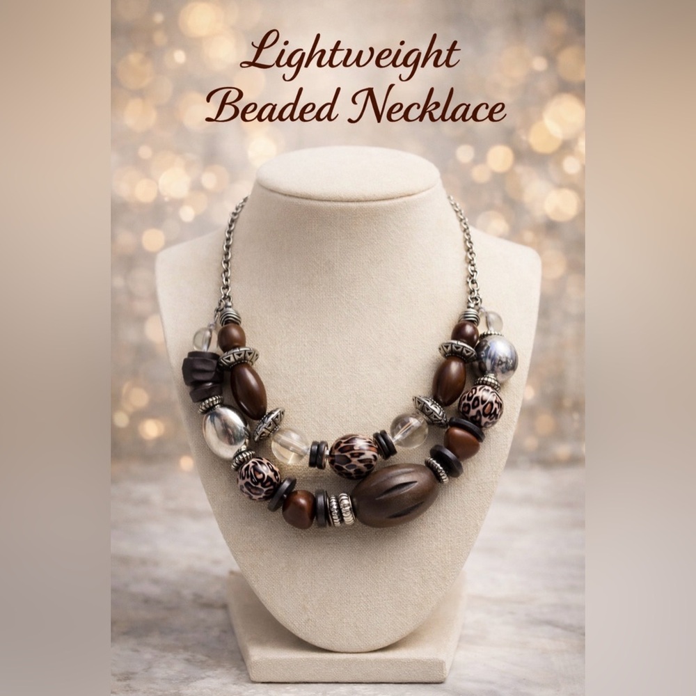 Beaded Lightweight Chunky Necklace